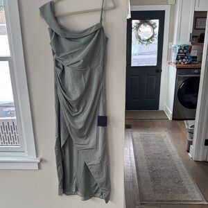 Lulu's Asymmetrical Gray Dress